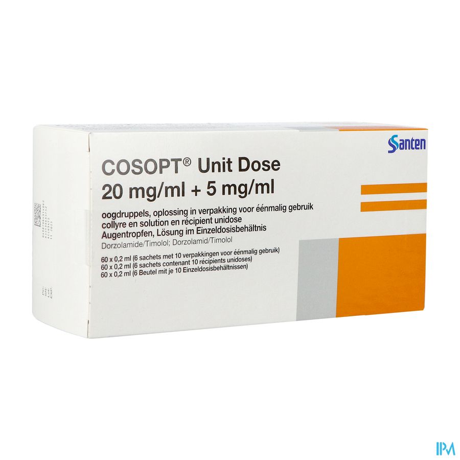 Cosopt Ud 20mg/ml + 5mg/ml 60 X 0,2ml Cosopt Ud 20mg/ml + 5mg/ml 60 X 0,2ml