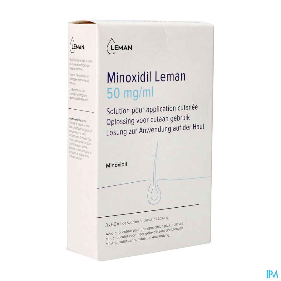 Minoxidil Leman 50mg/ml Sol Applic. Cutanee 3x60ml Minoxidil Leman 50mg/ml Sol Applic. Cutanee 3x60ml
