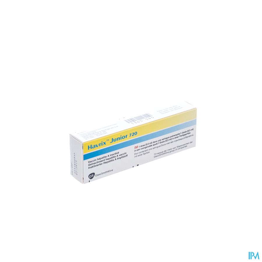 Havrix Junior 720 Ser Inj Im 0,5ml Havrix Junior 720 Ser Inj Im 0,5ml