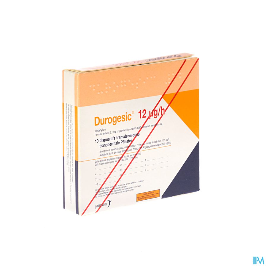 Durogesic Pl Emp 10x 12mcg/heure/uur Durogesic Pl Emp 10x 12mcg/heure/uur