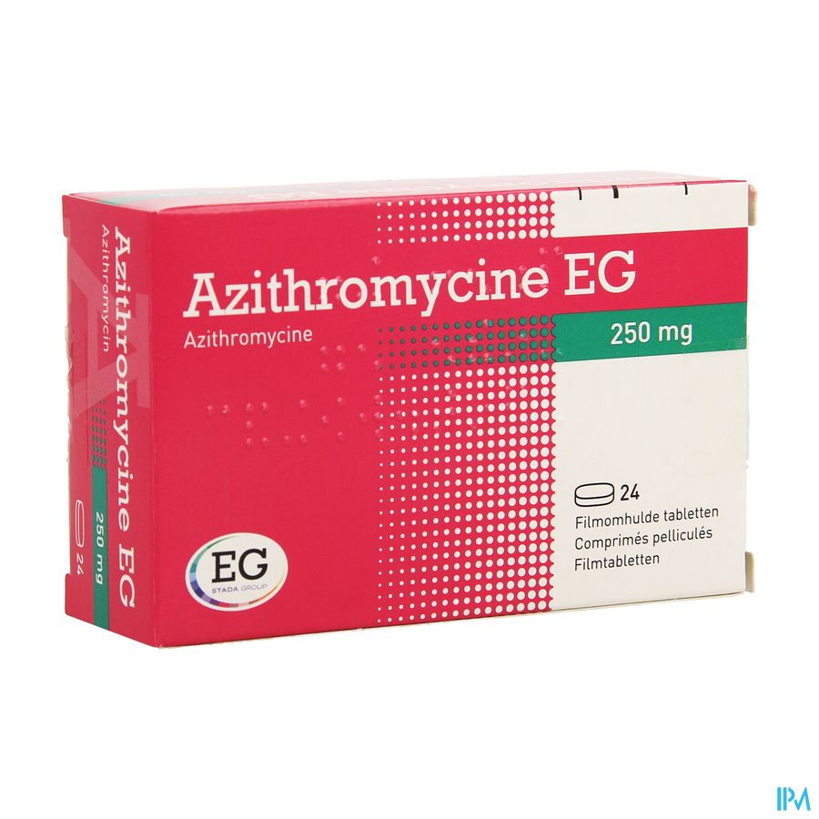 Azithromycine 250 Mg EG Tabl Omhulde 24X250 Mg Azithromycine 250 Mg EG Tabl Omhulde 24X250 Mg