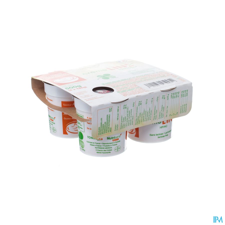 Cremeline+ Abricot S/lactose 4x125g Cremeline+ Abricot S/lactose 4x125g