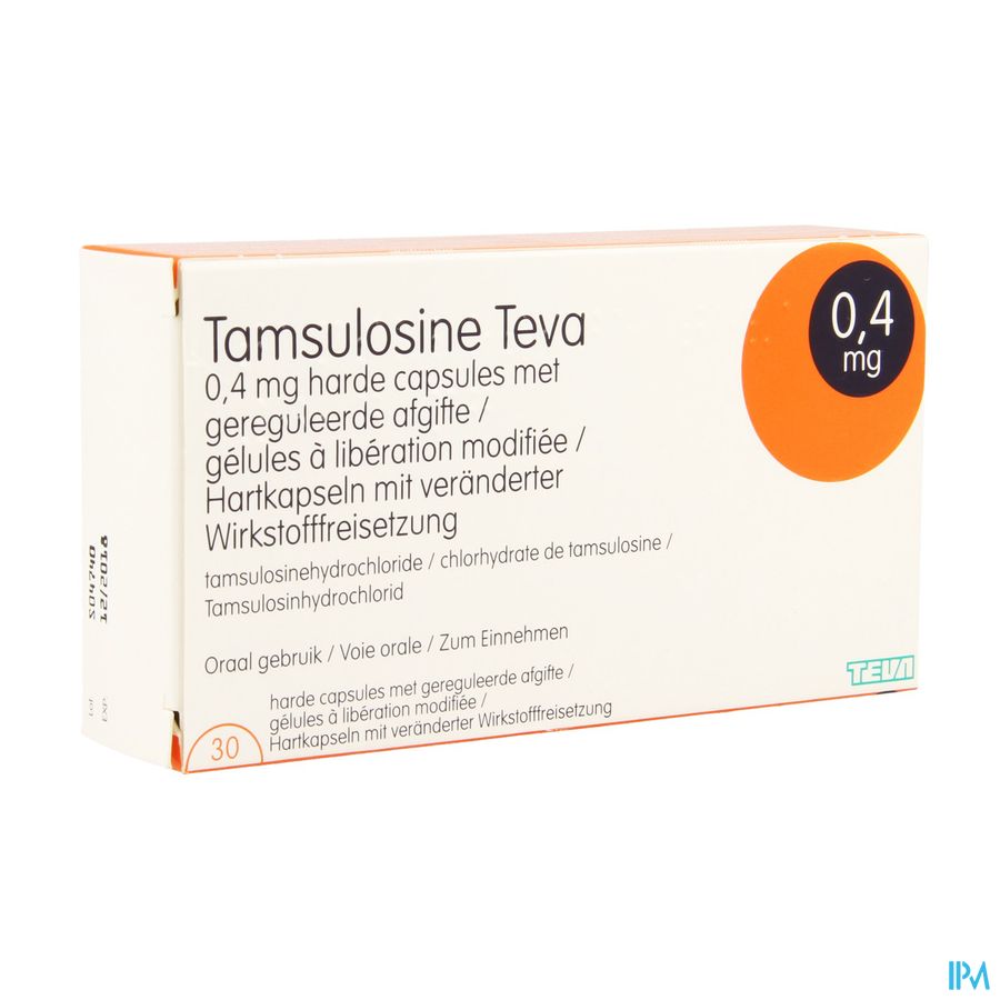 Tamsulosine Teva 0,4mg Gereg.afgifte Caps 30 Pip Tamsulosine Teva 0,4mg Gereg.afgifte Caps 30 Pip