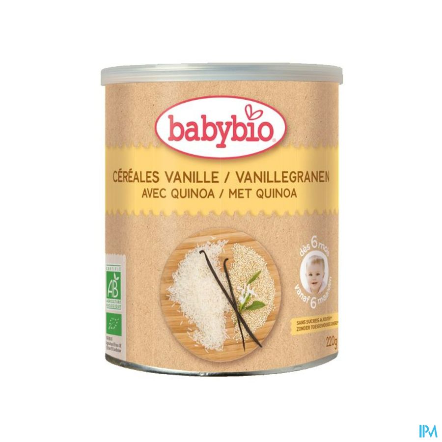 Babybio Vanillegranen Quinoa 6m 220g Babybio Vanillegranen Quinoa 6m 220g