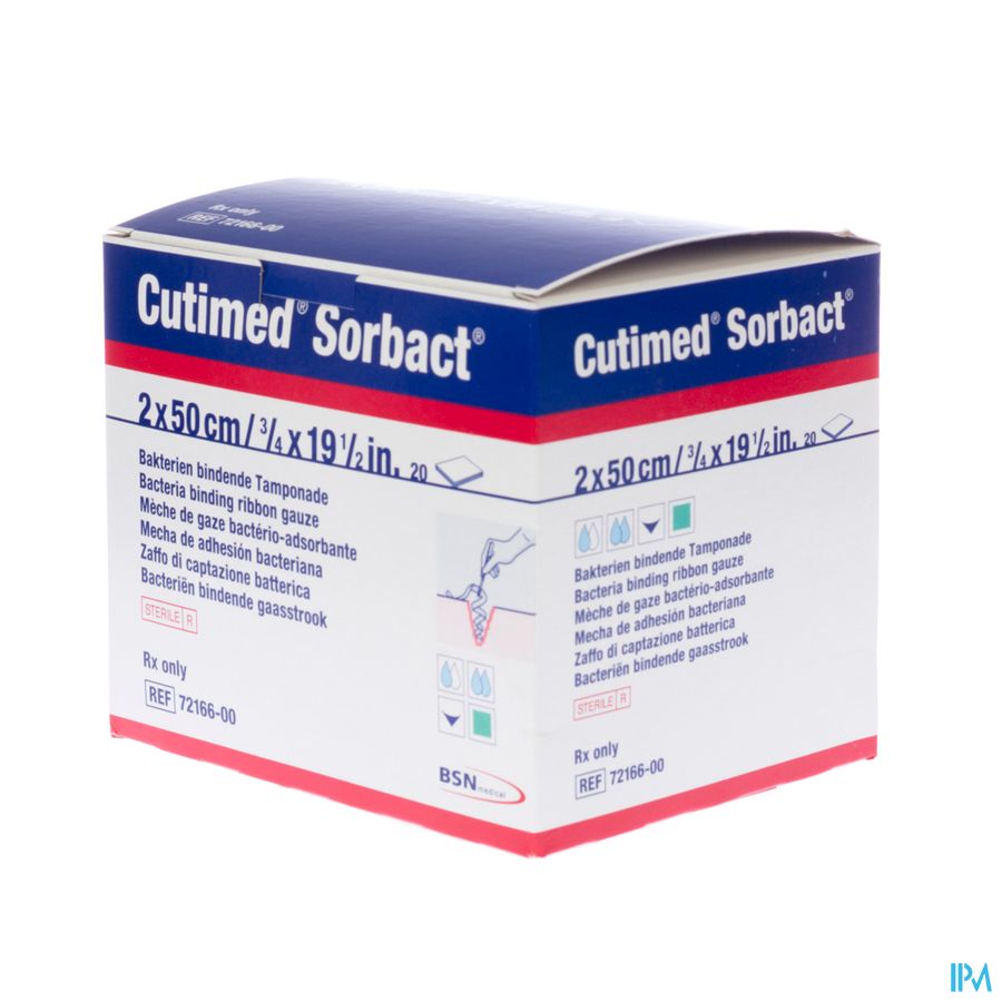 Cutimed Sorbact Gaasstrook 2x50cm 20 7216600 2