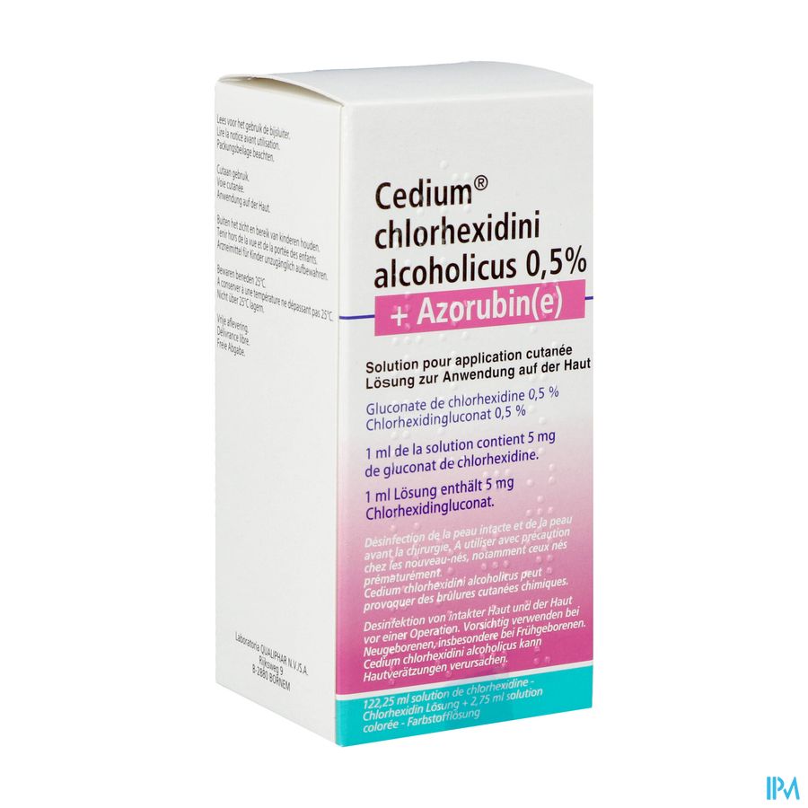 Cedium Chlorhexidini Gluc Alc 0,5% 125ml+azorubine Cedium Chlorhexidini Gluc Alc 0,5% 125ml+azorubine