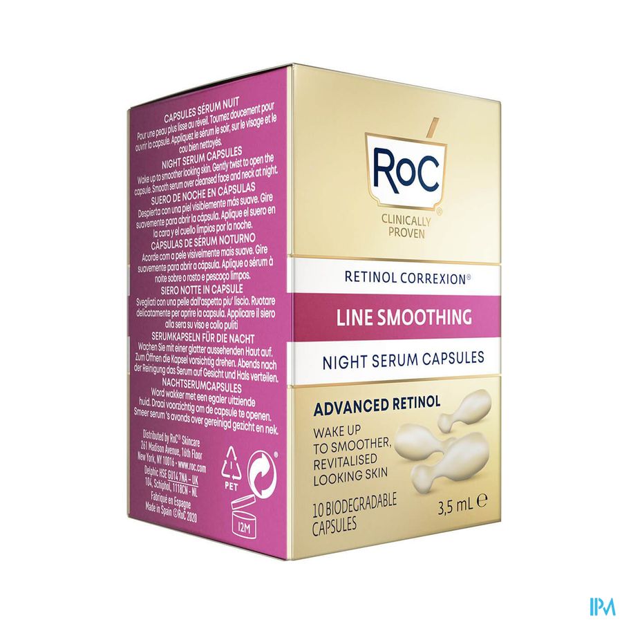 Roc Retinol Correx.line Smooth.night Serum Caps 10