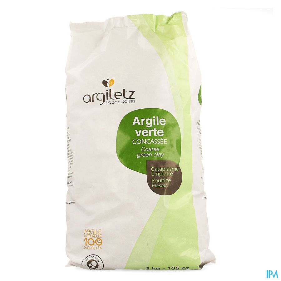 Argiletz Masker Groene Klei Stukjes Pdr Zakje 3kg Argiletz Masker Groene Klei Stukjes Pdr Zakje 3kg