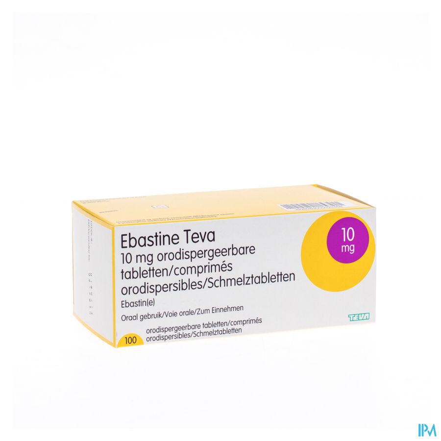 Ebastine 10mg Teva Comp Odt 100 X 10mg