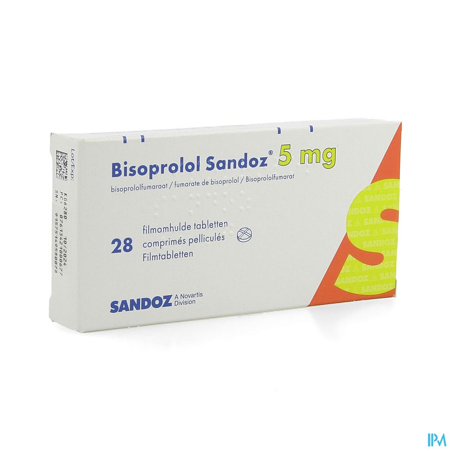 Bisoprolol Sandoz 5mg Tabl 28 X 5mg Bisoprolol Sandoz 5mg Tabl 28 X 5mg