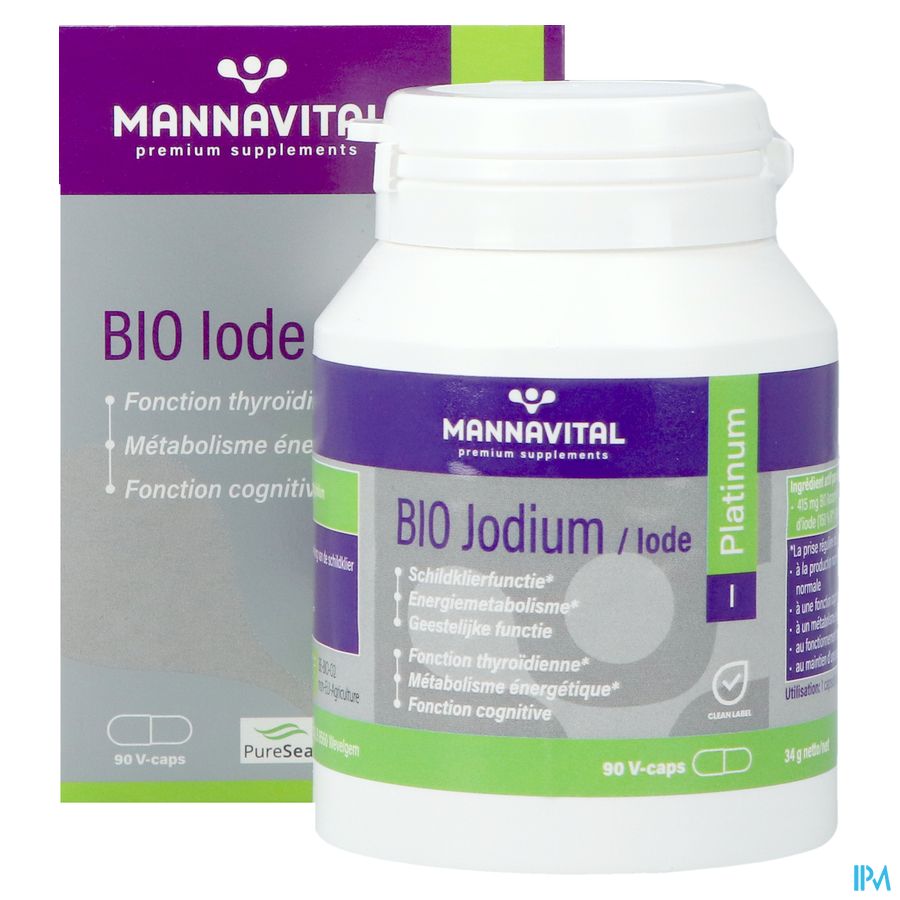 Mannavital Jodium Platinum Bio V-caps 90 12