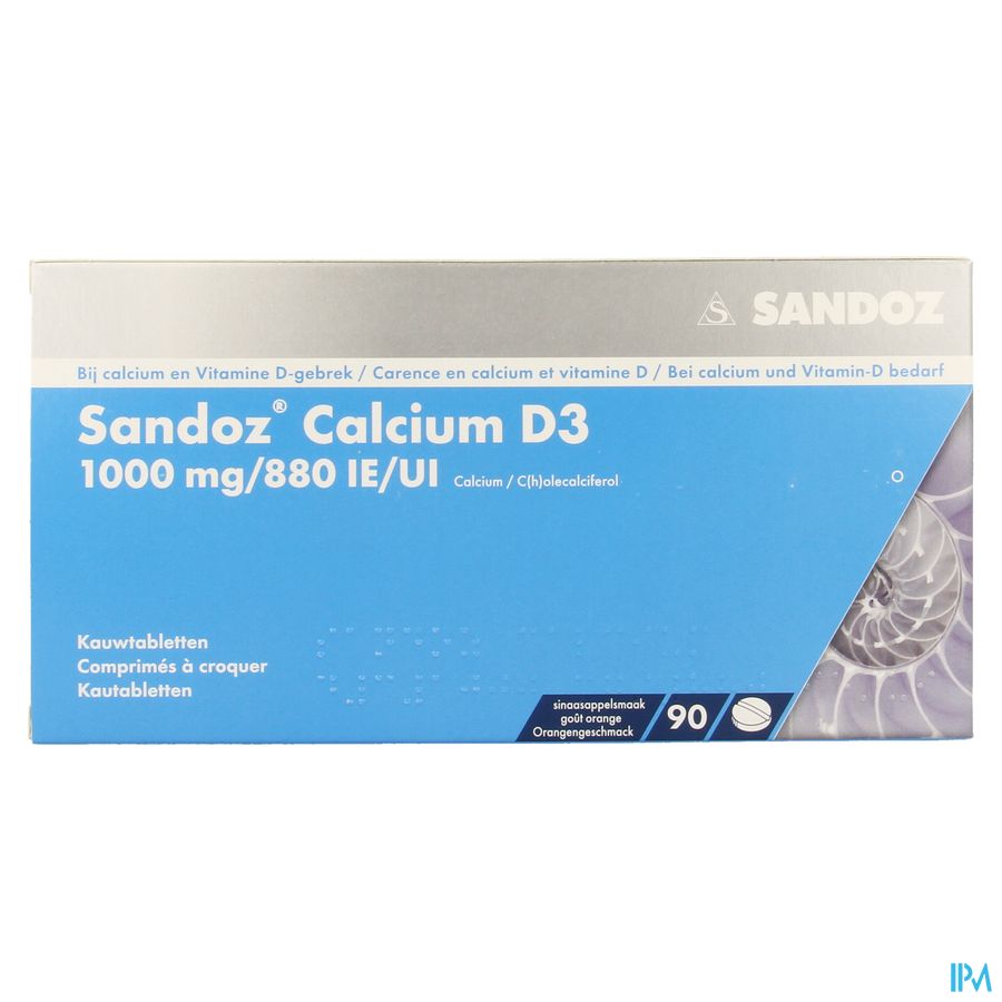 Sandoz Calcium D3 Kauwtabletten 90x1000 mg/880ie 4