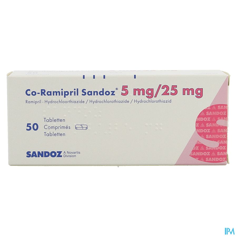 Co Ramipril Sandoz 5mg/25mg Comp 50 2