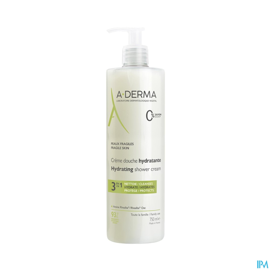Aderma Indisp.douchecreme Hydraterend 750ml