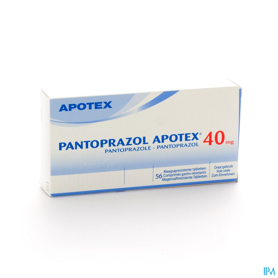 Pantoprazol Apotex Maagsapresist Tabl 56 X 40mg