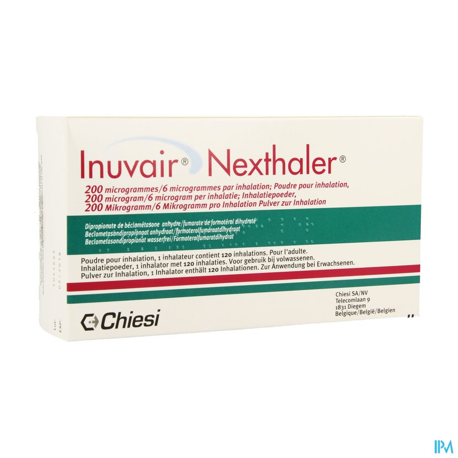 Inuvair 200/6mcg Nexthaler Doses 1x120 Inuvair 200/6mcg Nexthaler Doses 1x120