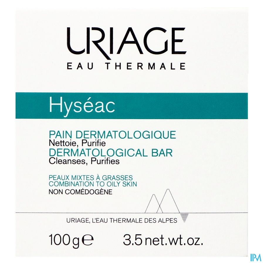 Uriage Hyseac Wasstuk Dermatolog. Zeep 100g 3