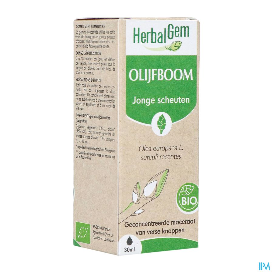 Herbalgem Olijfboom Bio 30ml Herbalgem Olijfboom Bio 30ml