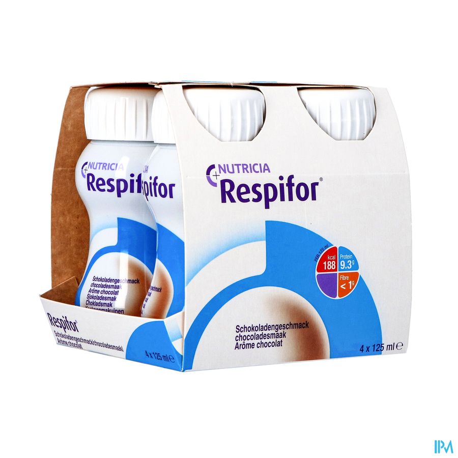 Respifor Chocolade 4x125ml Respifor Chocolade 4x125ml