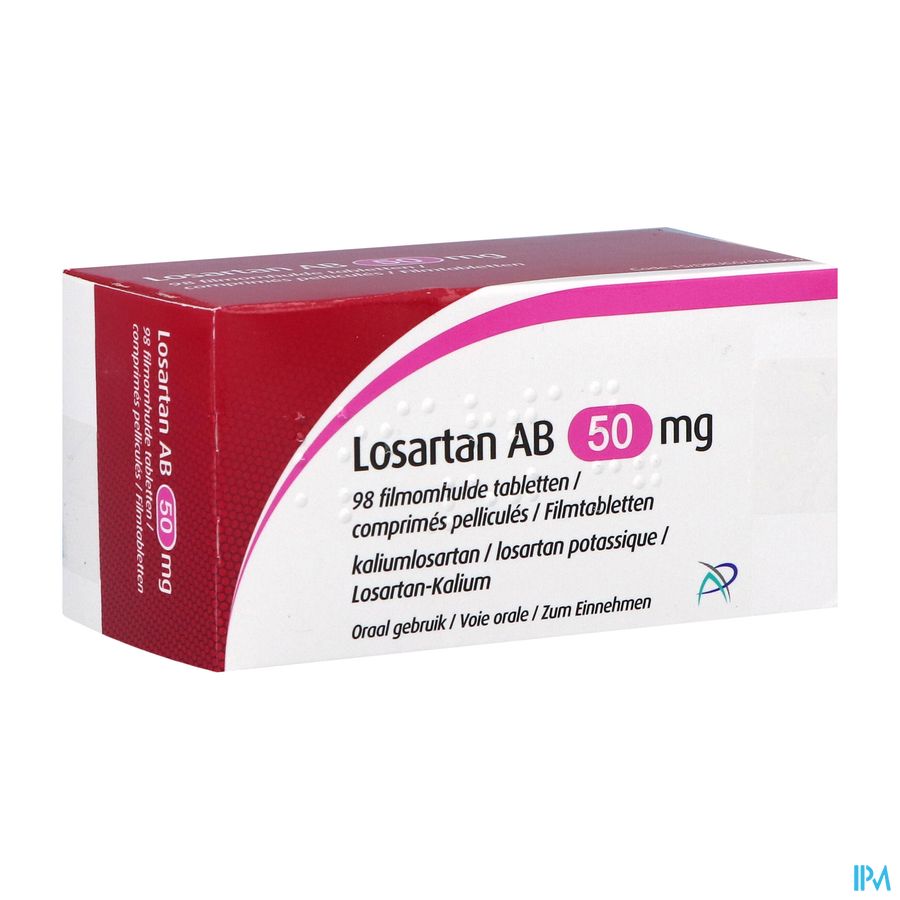 Losartan Ab 50mg Filmomh Tabl 98 Losartan Ab 50mg Filmomh Tabl 98