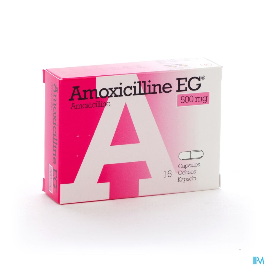Amoxicilline EG Caps 16 X 500 Mg Amoxicilline EG Caps 16 X 500 Mg