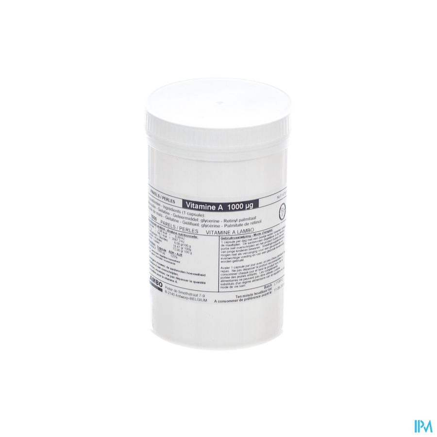 Vitamine A Retinol 3.333ie Parels 1000 Lambo Vitamine A Retinol 3.333ie Parels 1000 Lambo