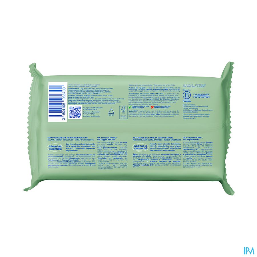 Mustela Lingettes Nettoyantes Parfumees 60 1