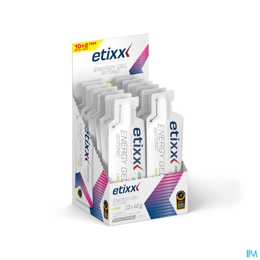Etixx Isotonic Energy Gel Lime 12x40g 1