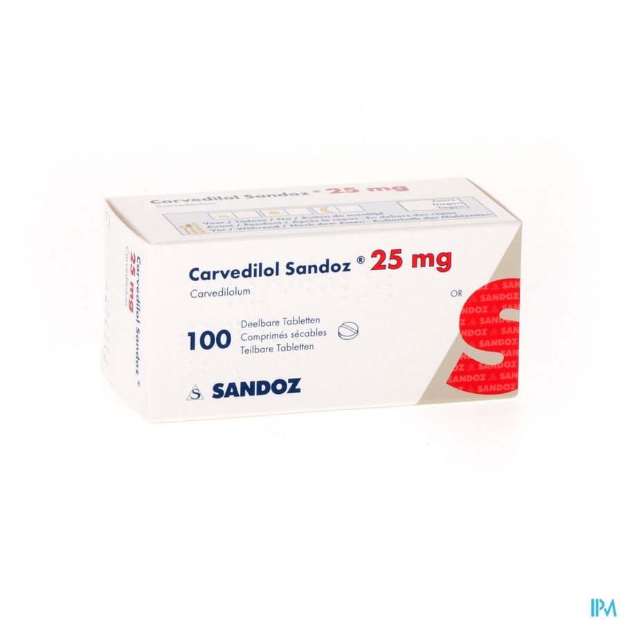 Carvedilol Sandoz Comp 100 X 25mg Carvedilol Sandoz Comp 100 X 25mg