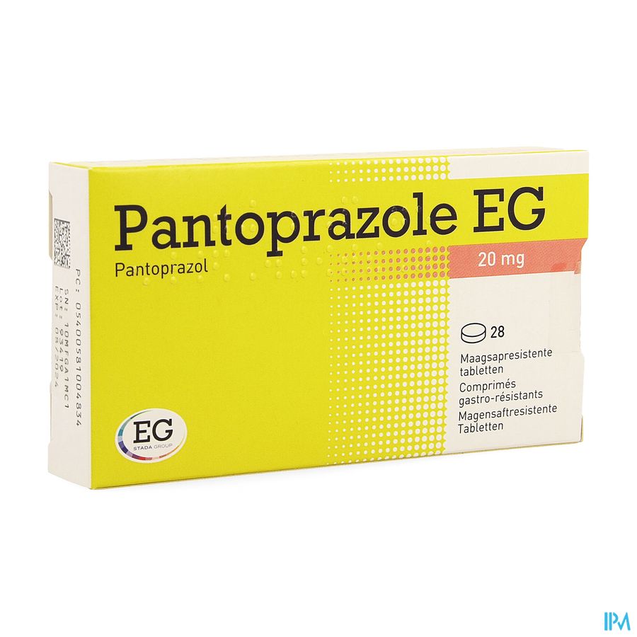 Pantoprazole EG 20Mg Maagsapresist.Tabl Blist 28 Pantoprazole EG 20Mg Maagsapresist.Tabl Blist 28