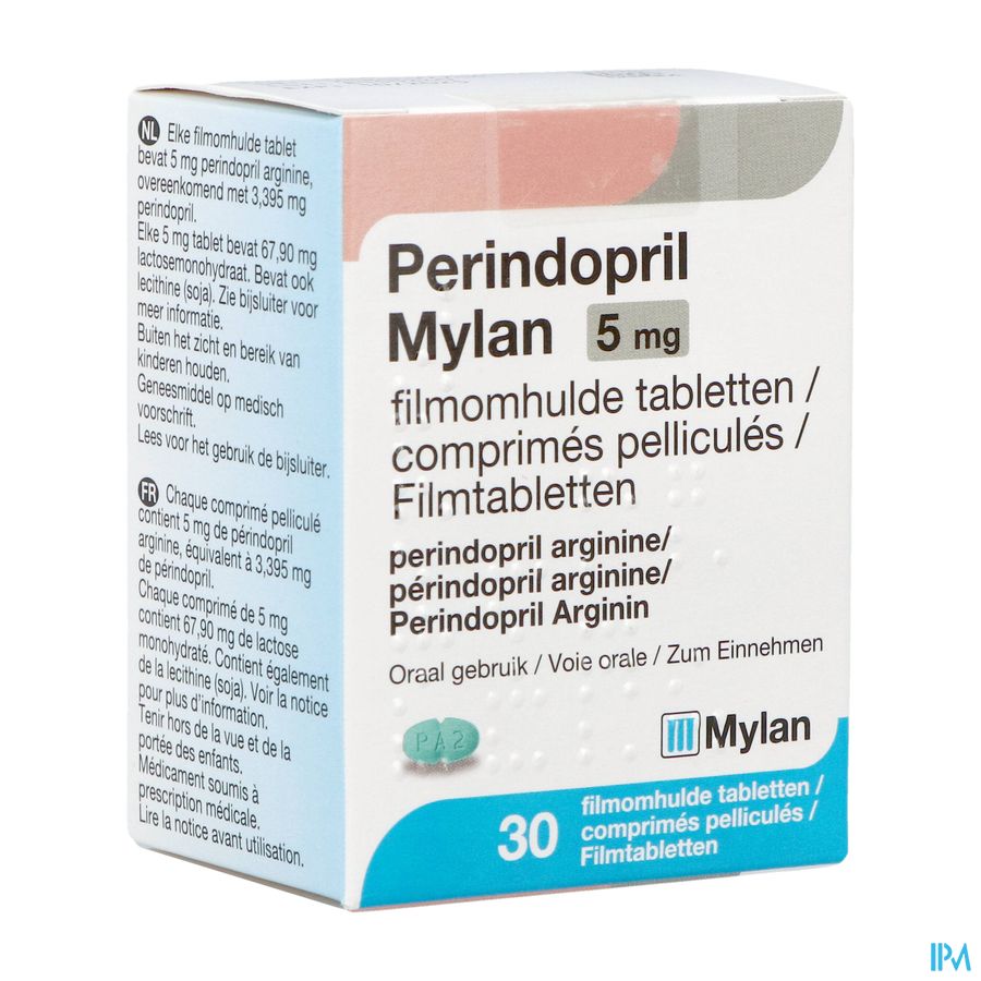 Perindopril Viatris 5mg Comp Pell 30 Perindopril Viatris 5mg Comp Pell 30