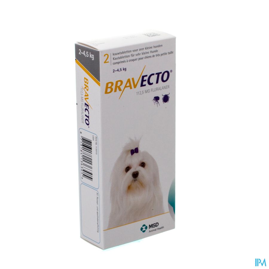 Bravecto Kauwtabletten Hond 2x 112,5mg