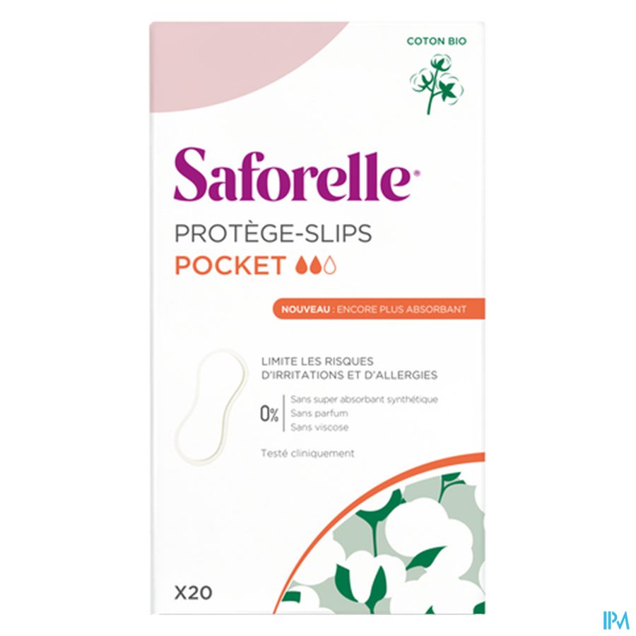 Saforelle Coton Protect Inlegkruisjes Pocket 20