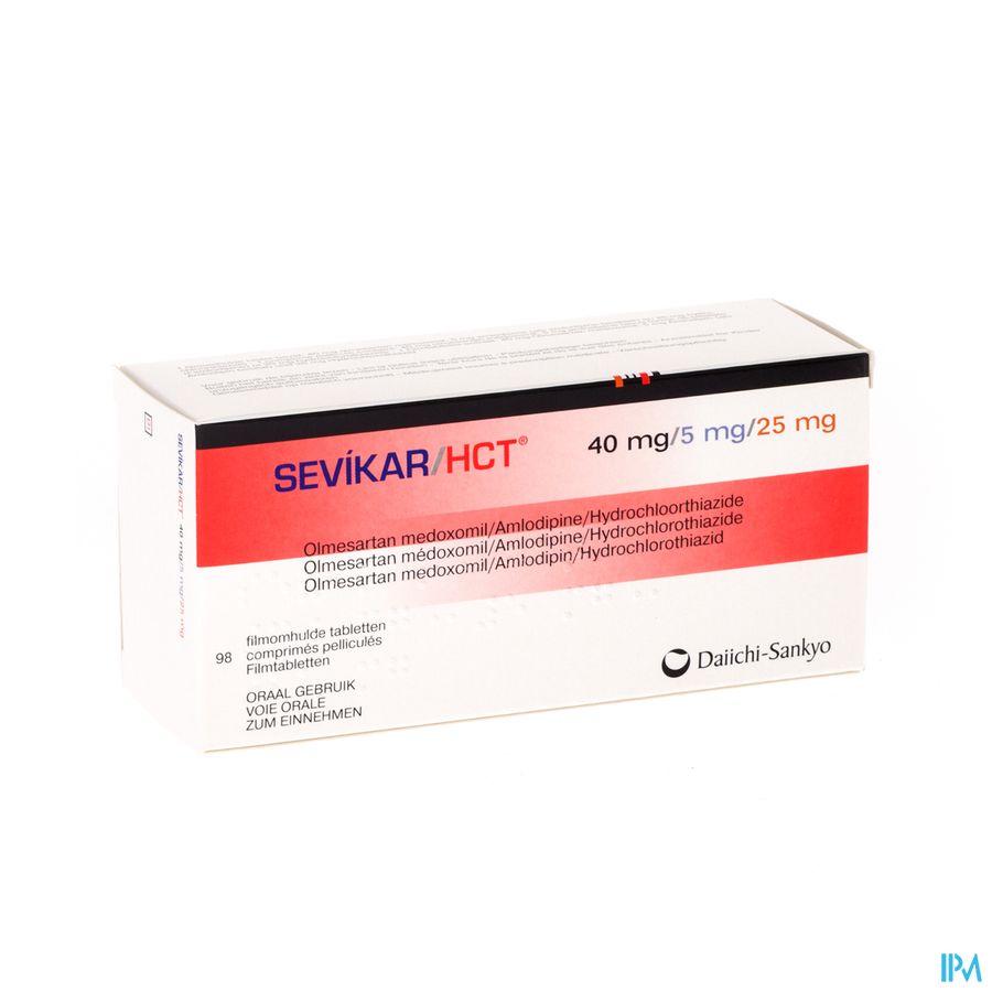 Sevikar Hct 40mg/5mg/25mg Comp Pell 98 Sevikar Hct 40mg/5mg/25mg Comp Pell 98
