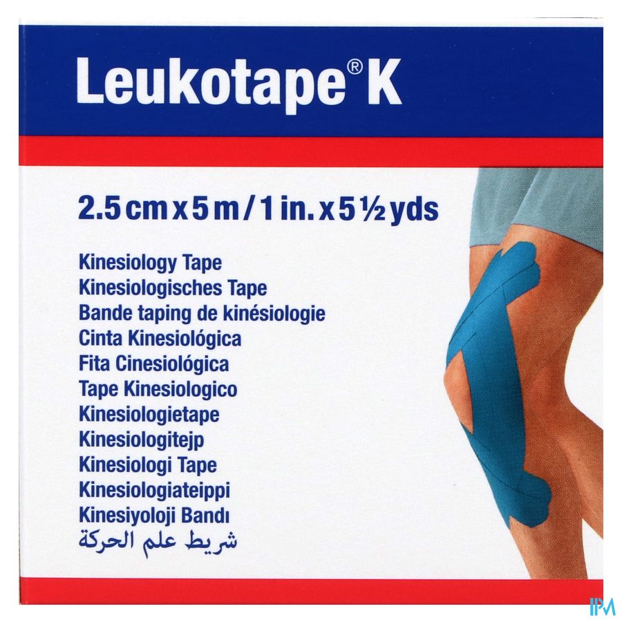 Leukotape K Kleefwindel Elast Blauw 2,5cmx5m 1 4