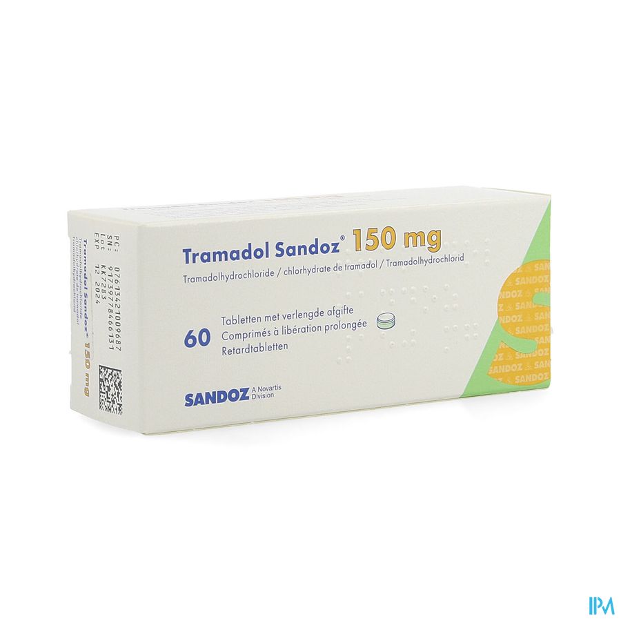 Tramadol 150 Sandoz Tabl Verl Afgifte 60 X 150mg Tramadol 150 Sandoz Tabl Verl Afgifte 60 X 150mg