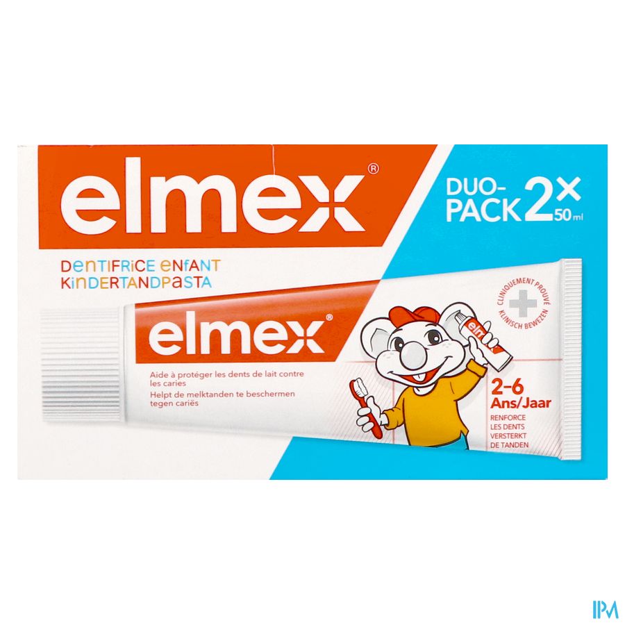 Elmex Kindertandpasta 2-6j 2x50ml 3