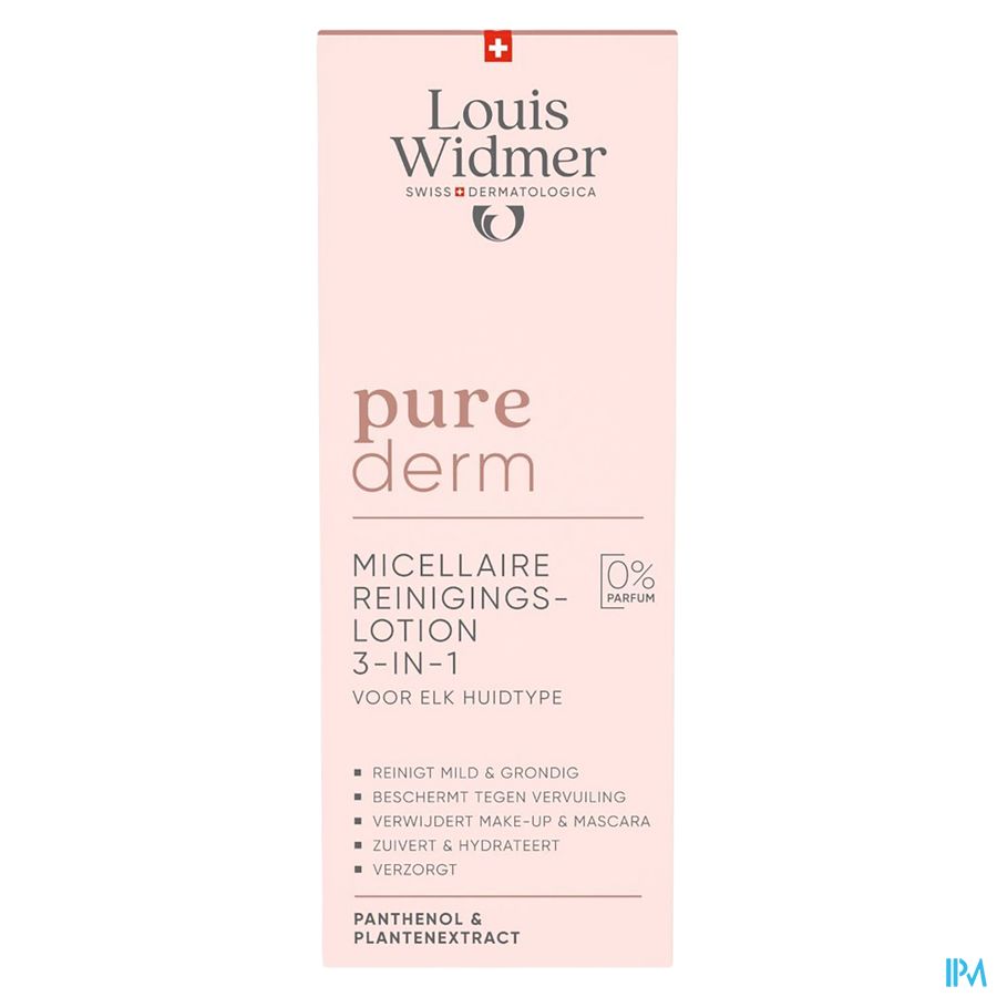Widmer Purederm Micellaire Reinigingslotion Zonder Parfum 200ml 1