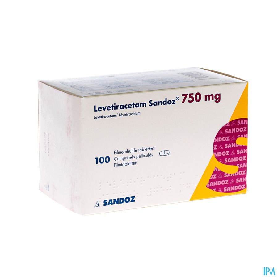 Levetiracetam Sandoz Comp Pell 100 X 750mg Levetiracetam Sandoz Comp Pell 100 X 750mg