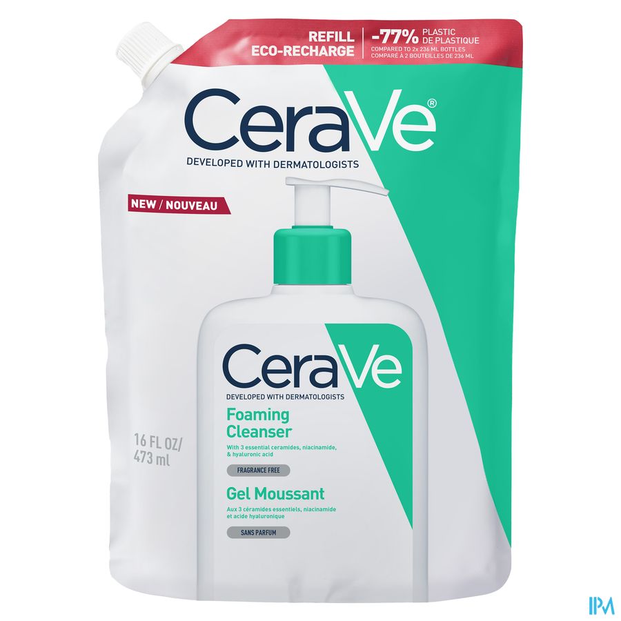 Cerave Gel Nettoyant Moussant Recharge 473ml 1