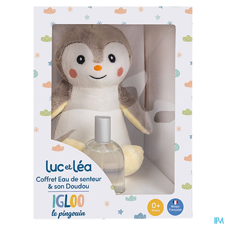Luc&lea Koffertje Knuffel Pinguin + Parfum