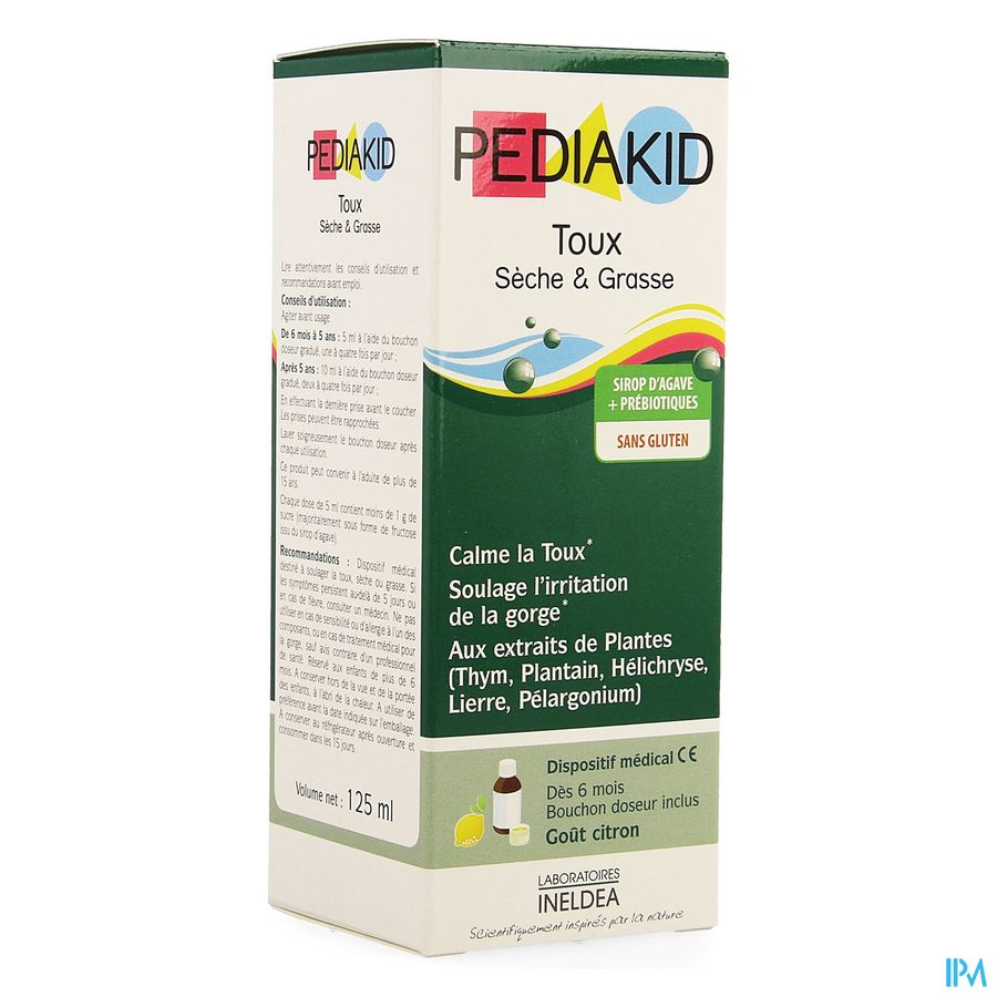 Pediakid Toux Seche Grasse Sol Buv 125ml Pediakid Toux Seche Grasse Sol Buv 125ml