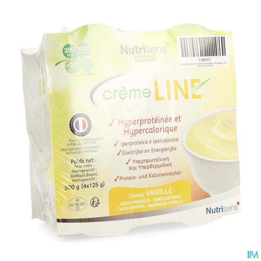 Cremeline+ Vanille Z/lactose 4x125g Cremeline+ Vanille Z/lactose 4x125g