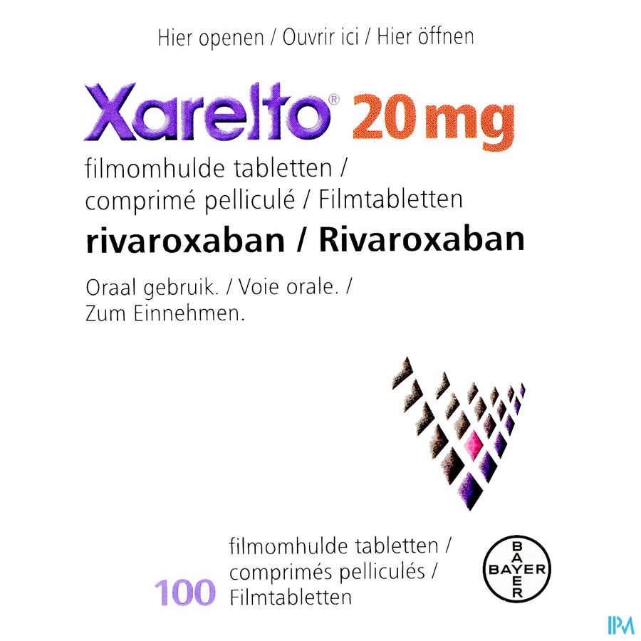 Xarelto 20mg Filmomh Tabl 100 X 20mg 3