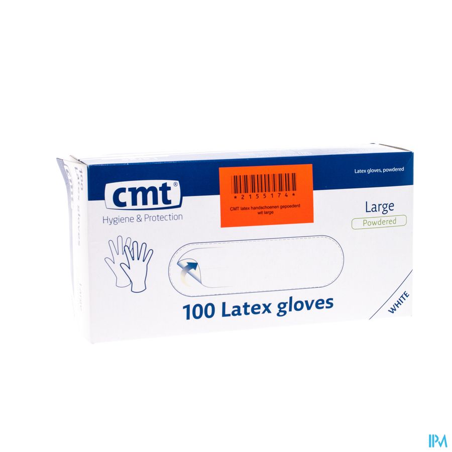 Cmt Handschoenen Latex Wit Lp l 100