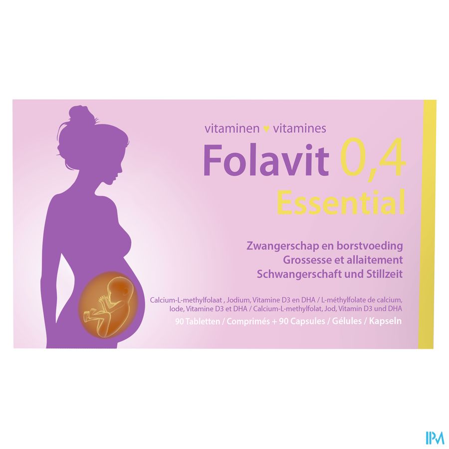 Folavit 0,4mg Essential Tabl 90 + Caps 90 Nf 2