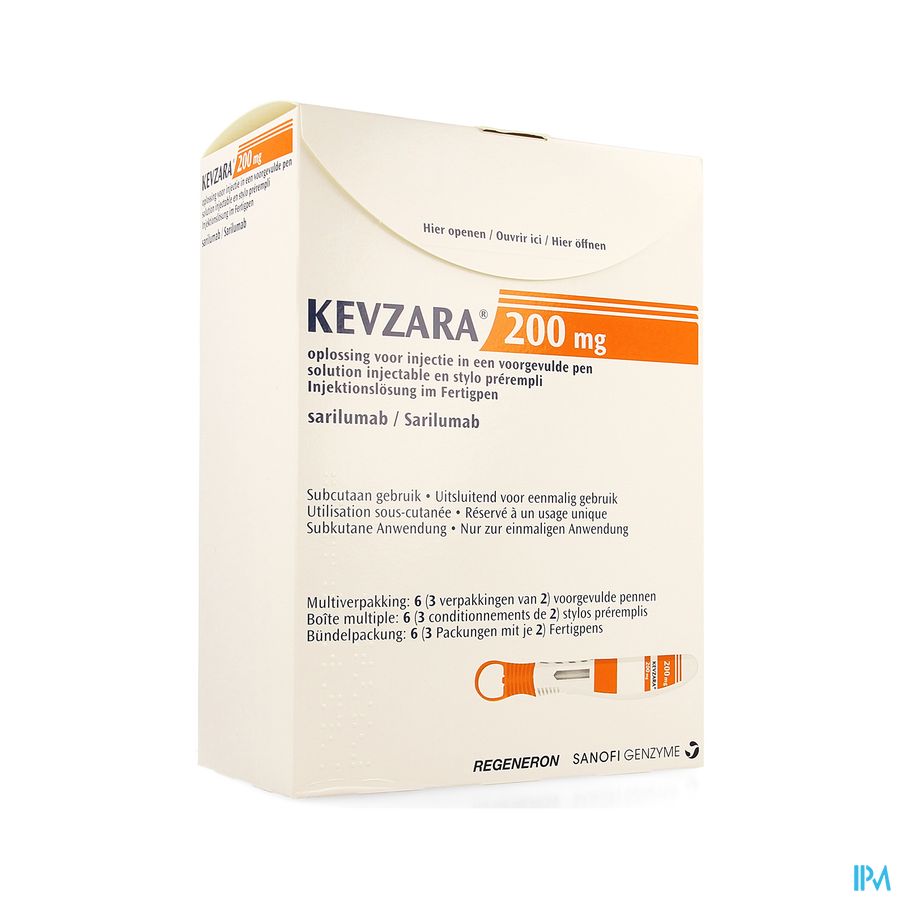 Kevzara 200mg Opl Inj Voorgev.pen Glas 3x2x1,14ml