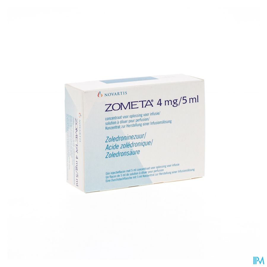 Zometa 4mg/5ml 1 Fl Inj 5ml Con Sol 0,8mg/ml Zometa 4mg/5ml 1 Fl Inj 5ml Con Sol 0,8mg/ml