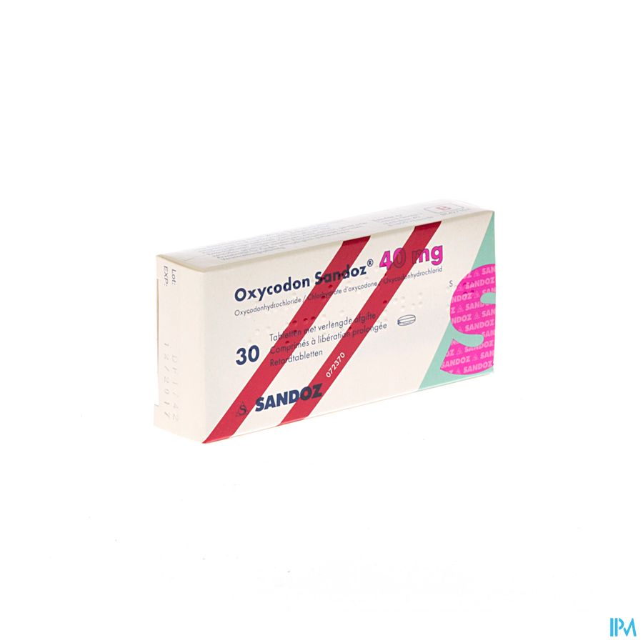 Oxycodon 40mg Sandoz Verlengde Afgifte 30 Oxycodon 40mg Sandoz Verlengde Afgifte 30