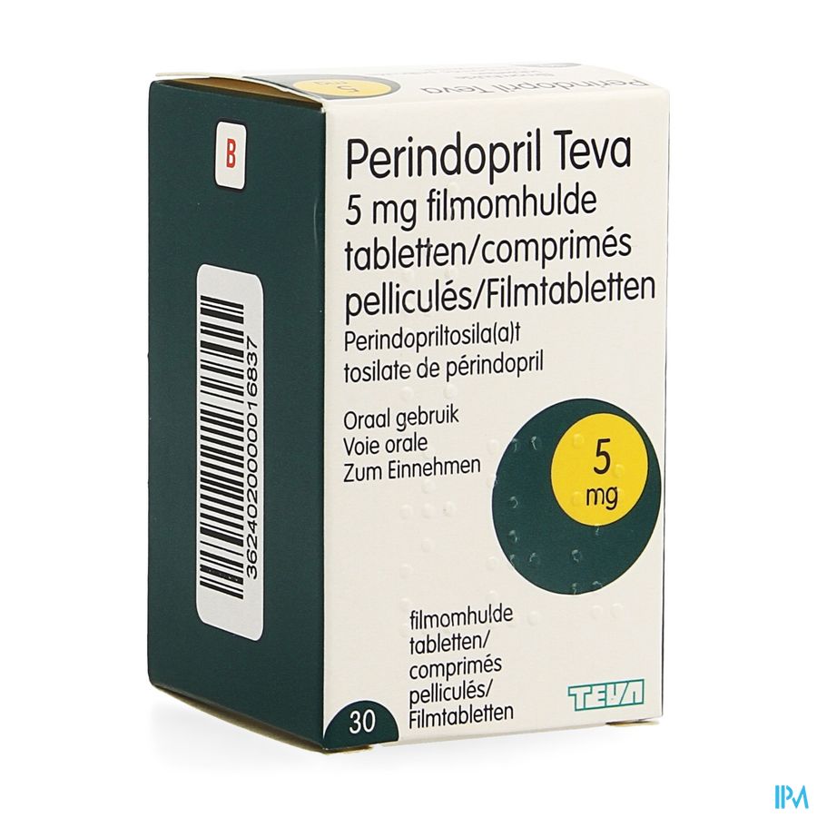 Perindopril Teva 5,0mg Filmomh Tabl 30 X 5,0mg Perindopril Teva 5,0mg Filmomh Tabl 30 X 5,0mg